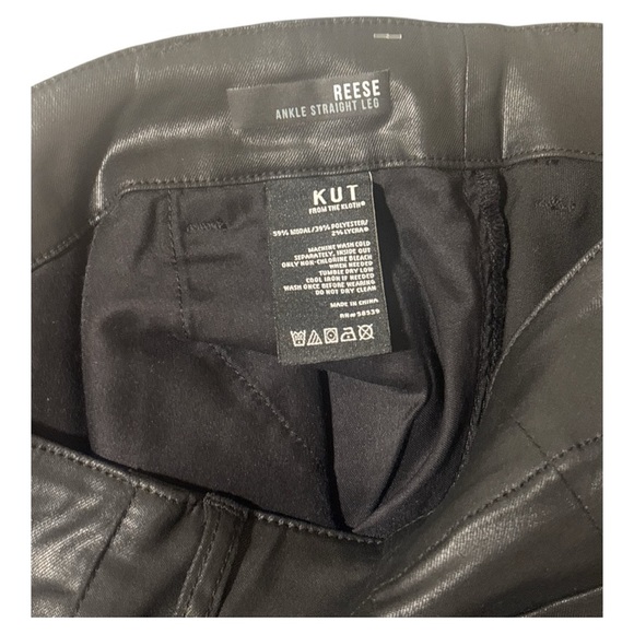 Kut from the Faux Leather Black  Straight Leg Jeans - Picture 2 of 11